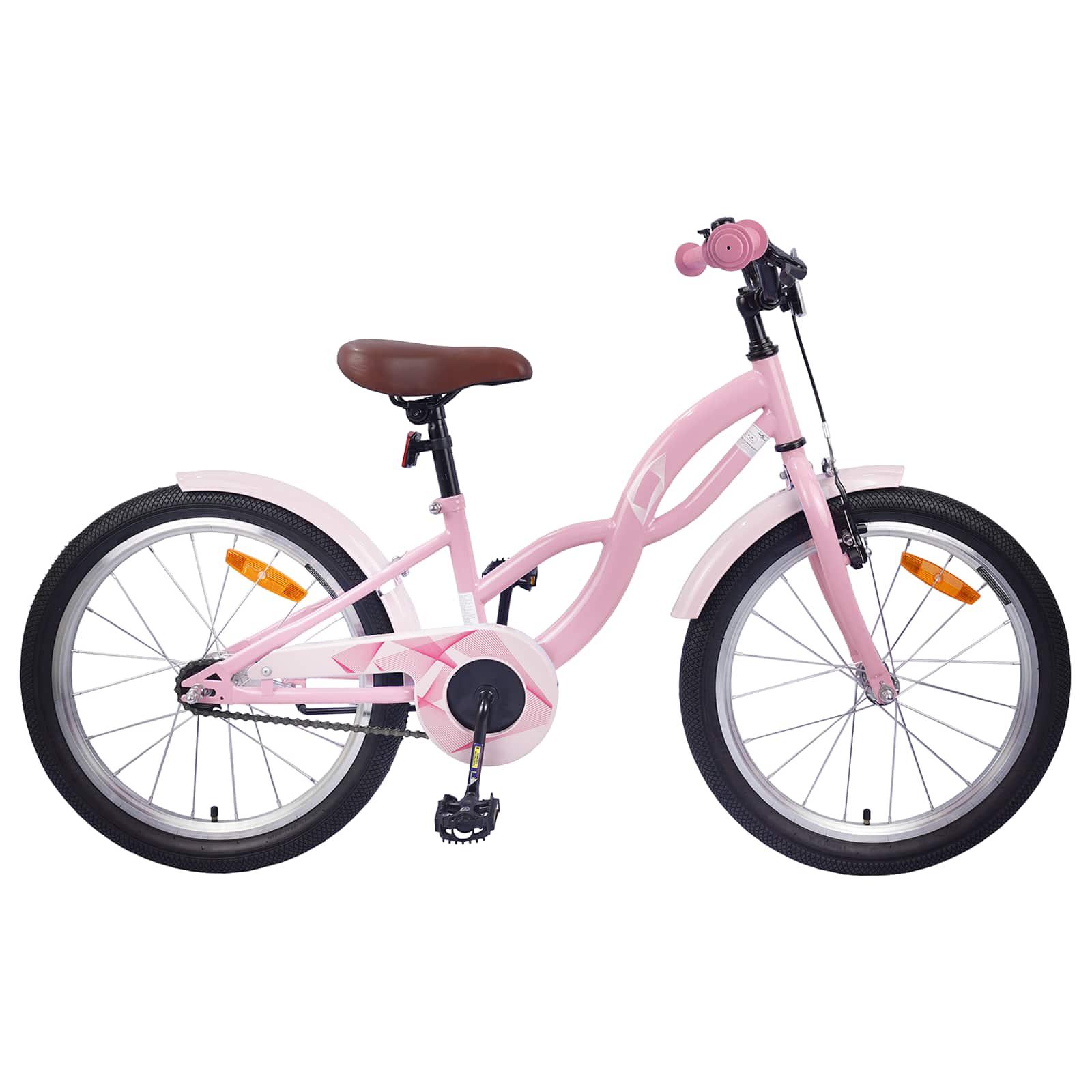BÃ¸rnecykel 18 tommer til 5-7 Ã¥r gammel Lys pink
