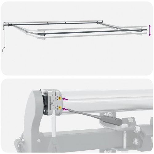 Markise 450 × 300 cm - automatisk betjening, bordeaux