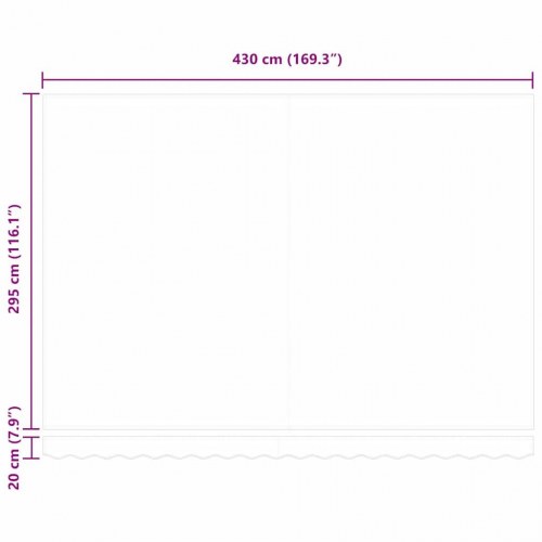 Markise 450 × 300 cm - automatisk betjening, bordeaux