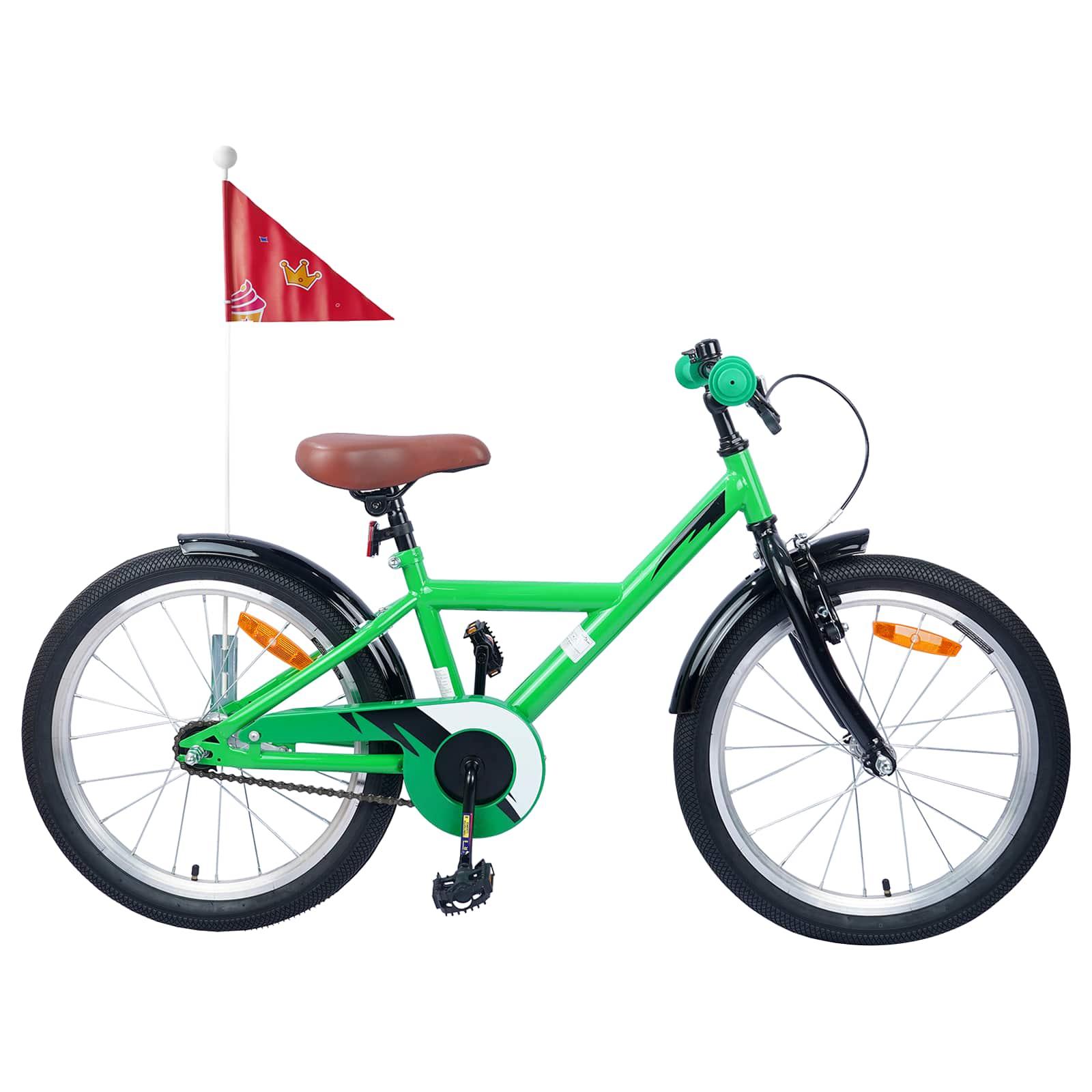 BÃ¸rnecykel 18 tommer til 5-7 Ã¥r gammel GrÃ¸n