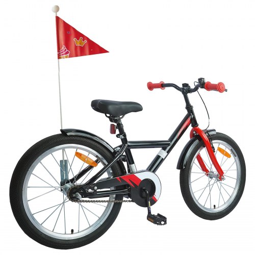 Børnecykel 18 tommer til 5-7 år gammel Sort