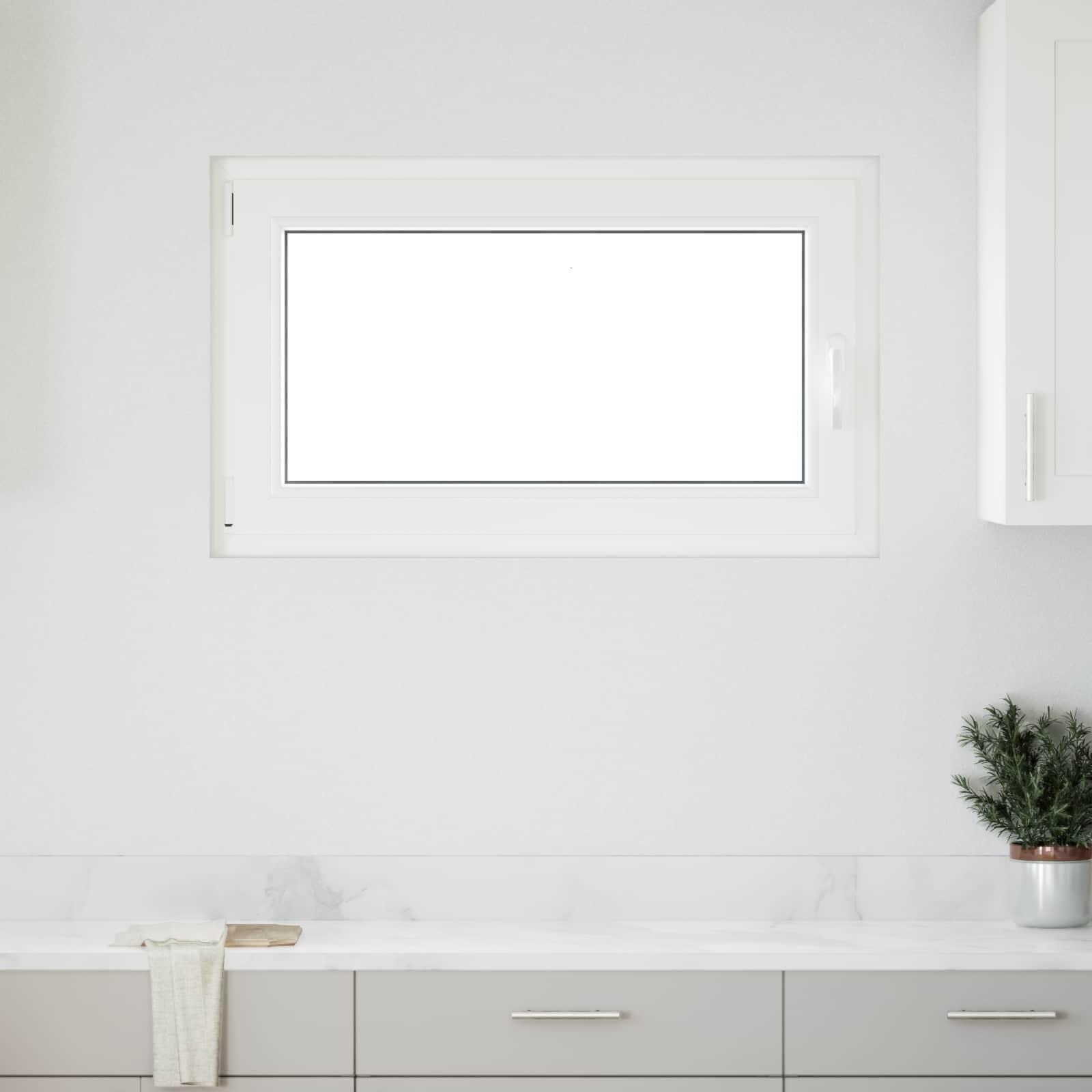 Kældervindue RISOR Hvid 100 x 60 cm PVC og glas