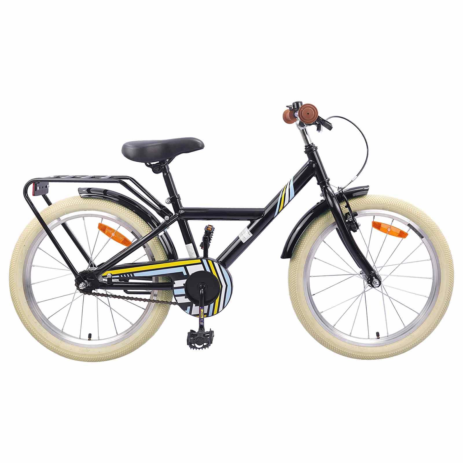 BÃ¸rnecykel 18 tommer til 5-7 Ã¥r gammel Sort