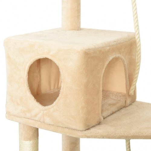 Kradsetræ med sisalkradsestolper 191 cm beige