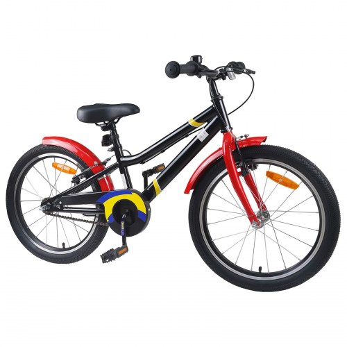 Børnecykel 18 tommer til 5-7 år gammel Blå hvid
