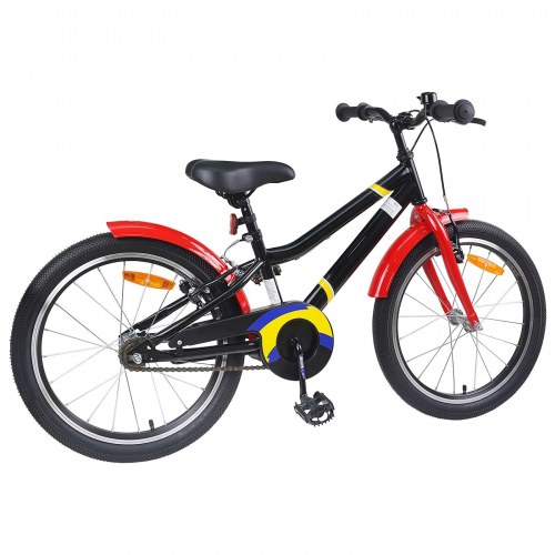 Børnecykel 18 tommer til 5-7 år gammel Blå hvid