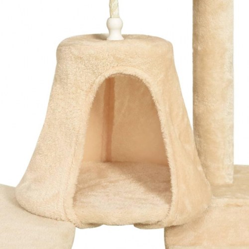 Kradsetræ med sisalkradsestolper 191 cm beige