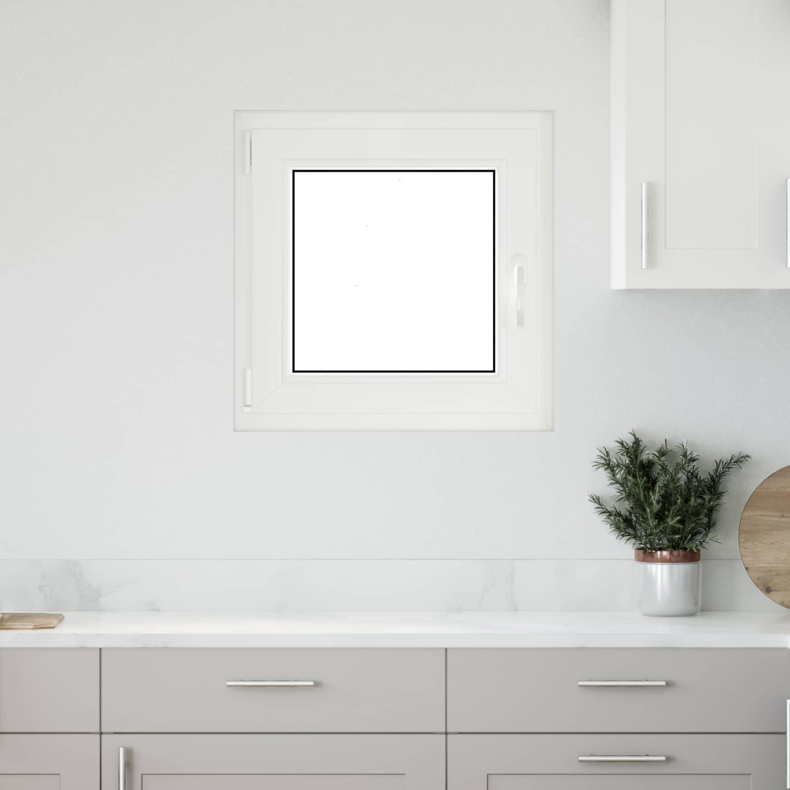 Kældervindue RISOR Hvid 60 x 60 cm PVC og glas