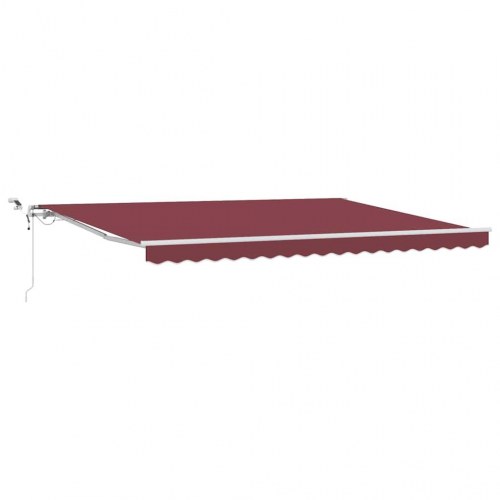 Markise med LED-lys 450 × 300 cm - automatisk betjening, bordeaux