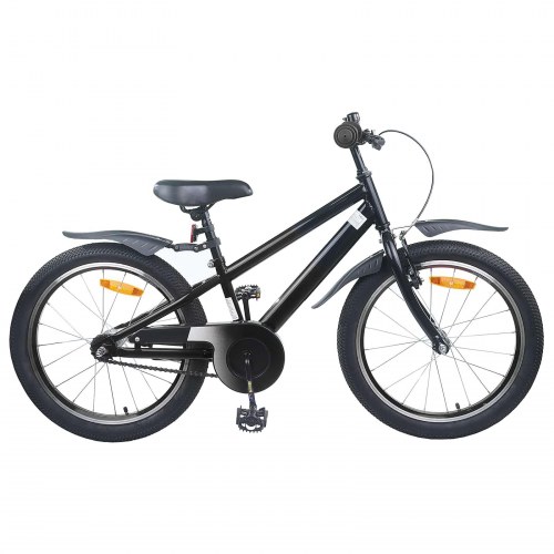 Børnecykel 18 tommer til 5-7 år gammel Sort
