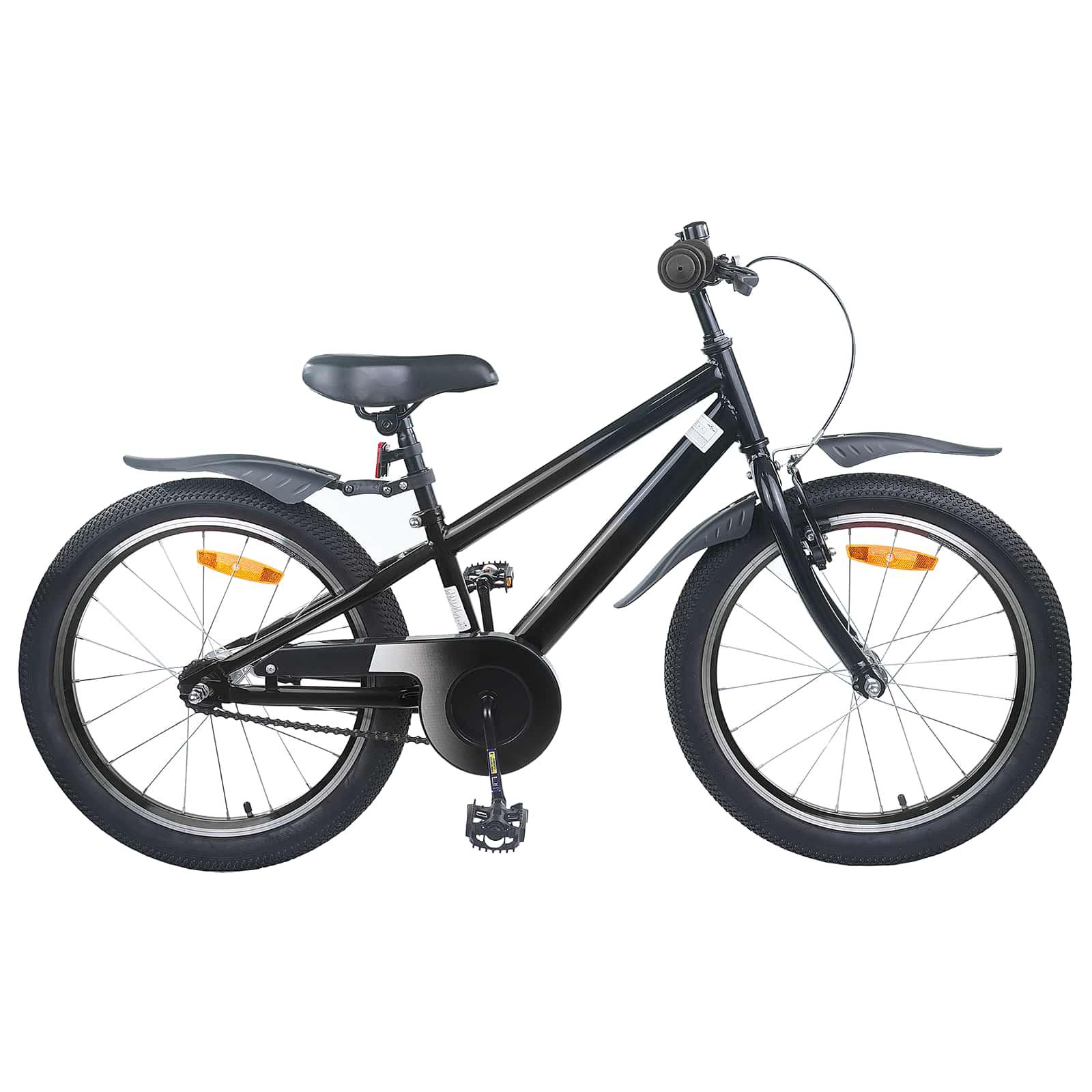 BÃ¸rnecykel 18 tommer til 5-7 Ã¥r gammel Sort