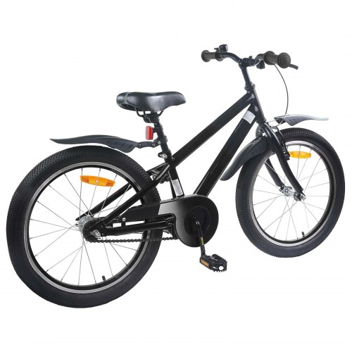 Børnecykel 18 tommer til 5-7 år gammel Sort