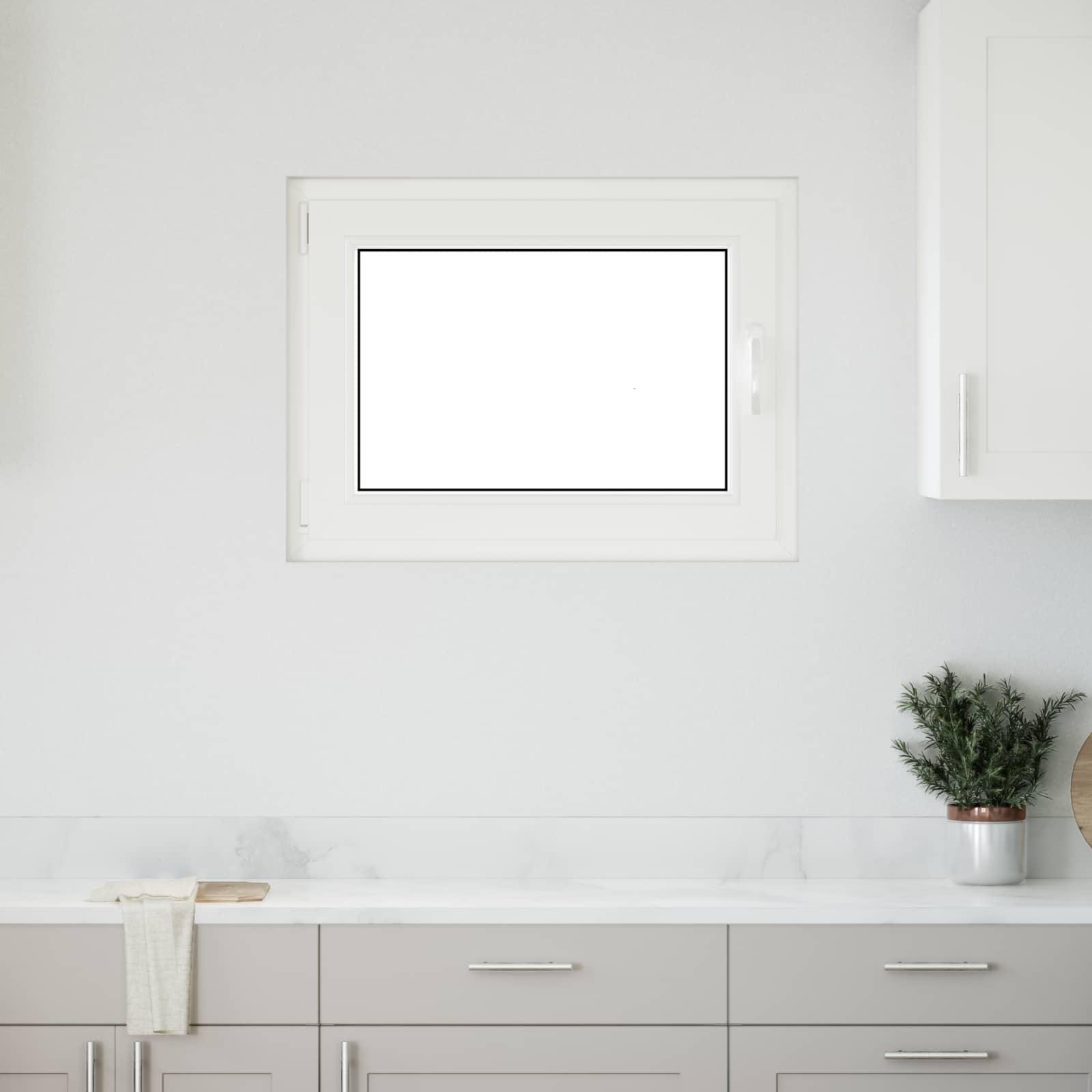 Kældervindue RISOR Hvid 80 x 60 cm PVC og glas