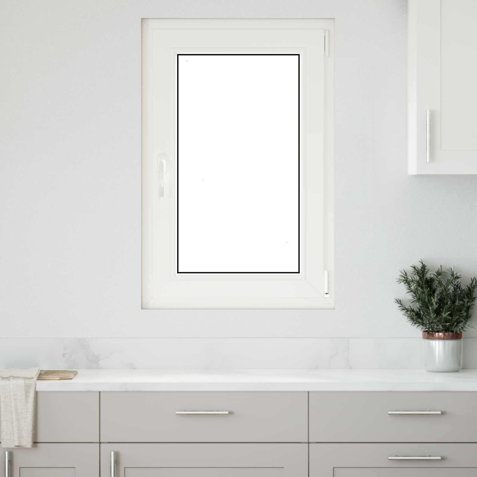 Kældervindue RISOR Hvid 60 x 100 cm PVC og glas