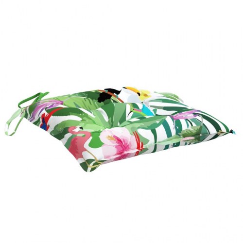 Stolehynder 2 stk. 40×40×7 cm - stof, flerfarvet, med snore