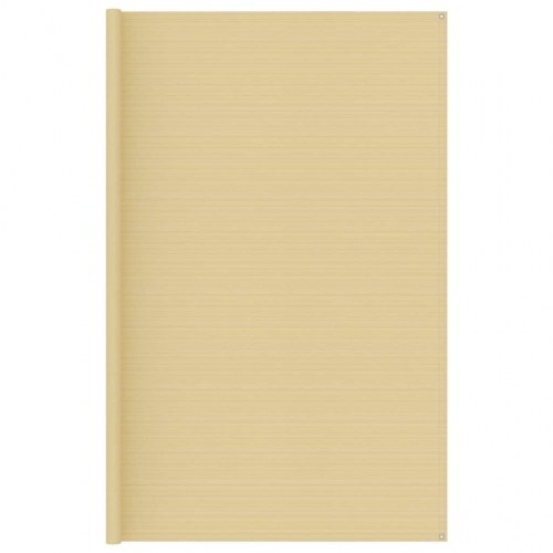 Telttæppe 300 × 400 cm - beige HDPE, vejrbestandigt