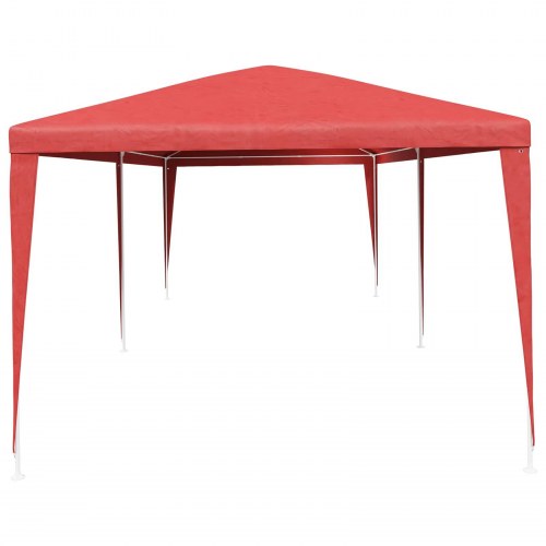 Partytelt rød 600 x 300 x 255 cm i PE og stål