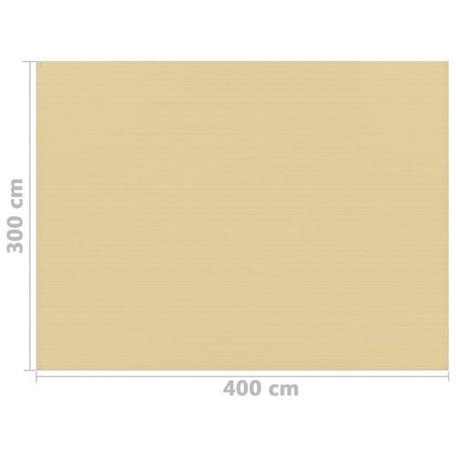 Telttæppe 300x400 cm beige