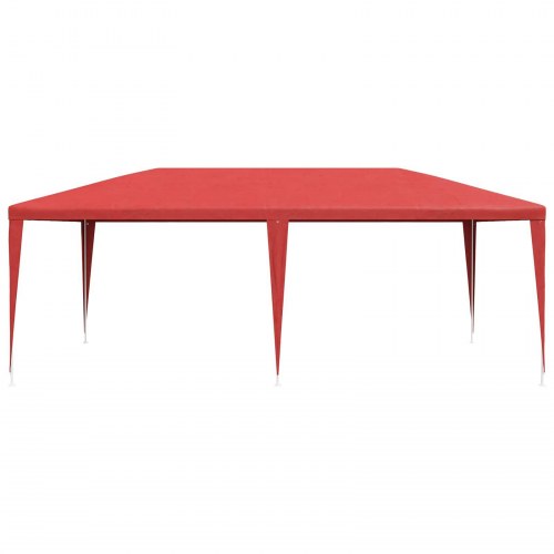 Partytelt rød 600 x 300 x 255 cm i PE og stål