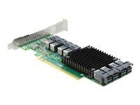 DeLOCK PCIe 3.0 x16 controllerkort - 8x intern SFF-8643 NVMe/U.2, lavprofil billede