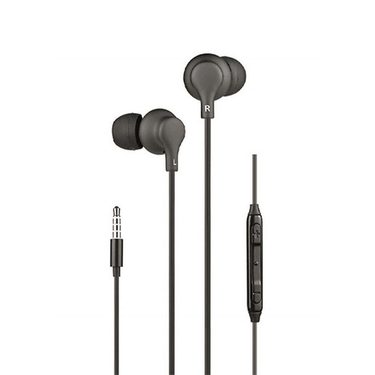 Daewoo DW2013 in-ear høretelefoner med mikrofon - 3,5 mm, sort