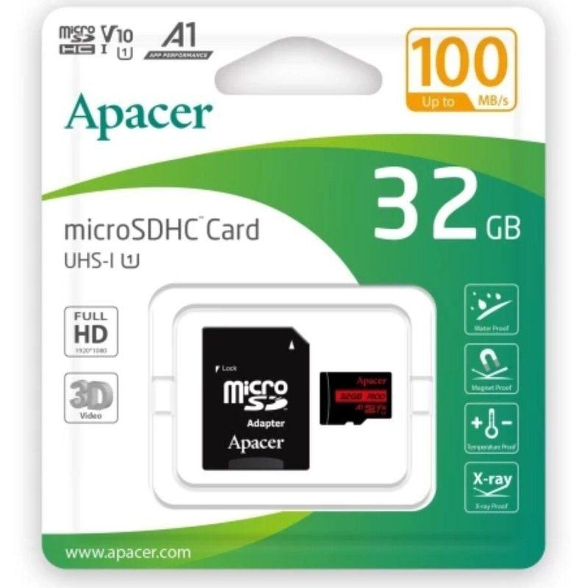 Apacer microSDHC UHS-I A1 32 GB hukommelseskort + adapter