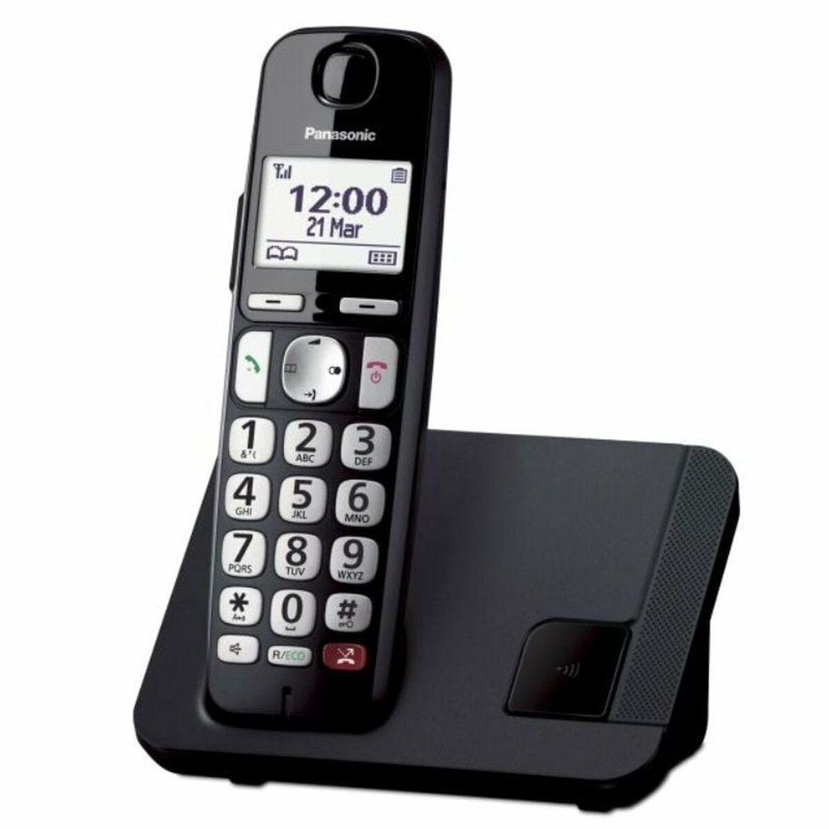Panasonic KX-TGE250SPB trådløs DECT fastnettelefon - hvid/sort