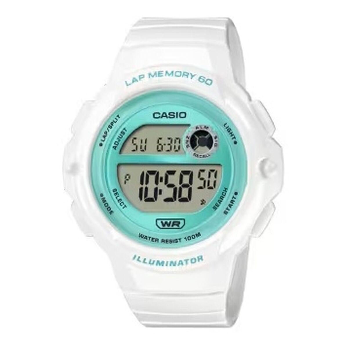 Casio ILLUMINATOR dameur - turkis/ hvid, Ø 40,5 mm