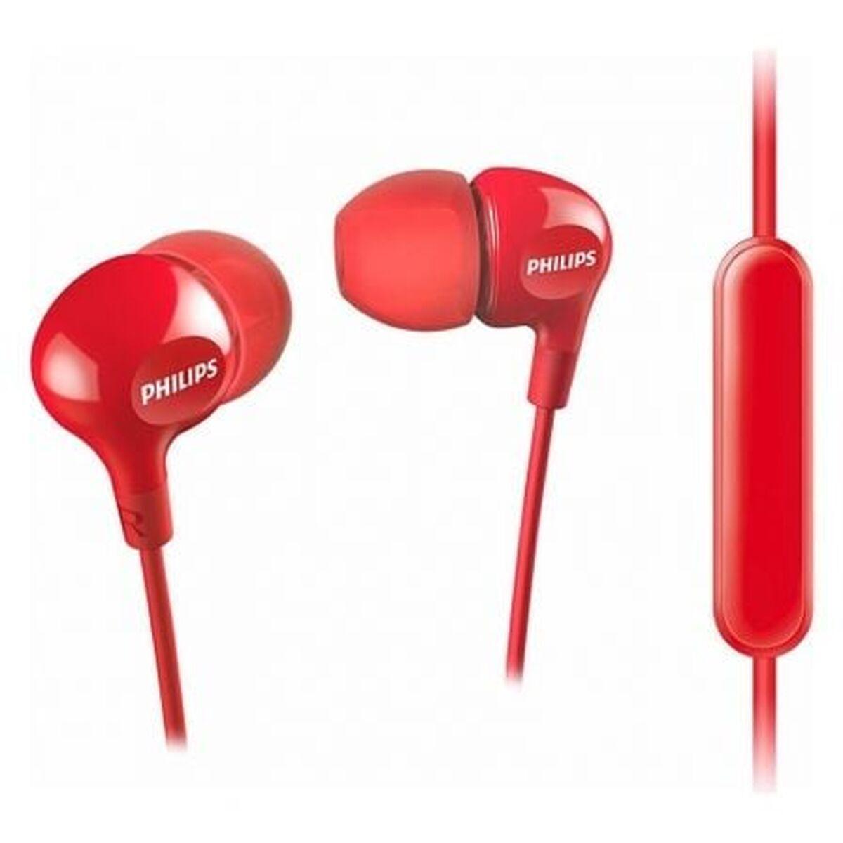 Philips SHE3555RD in-ear headset med mikrofon - Rød