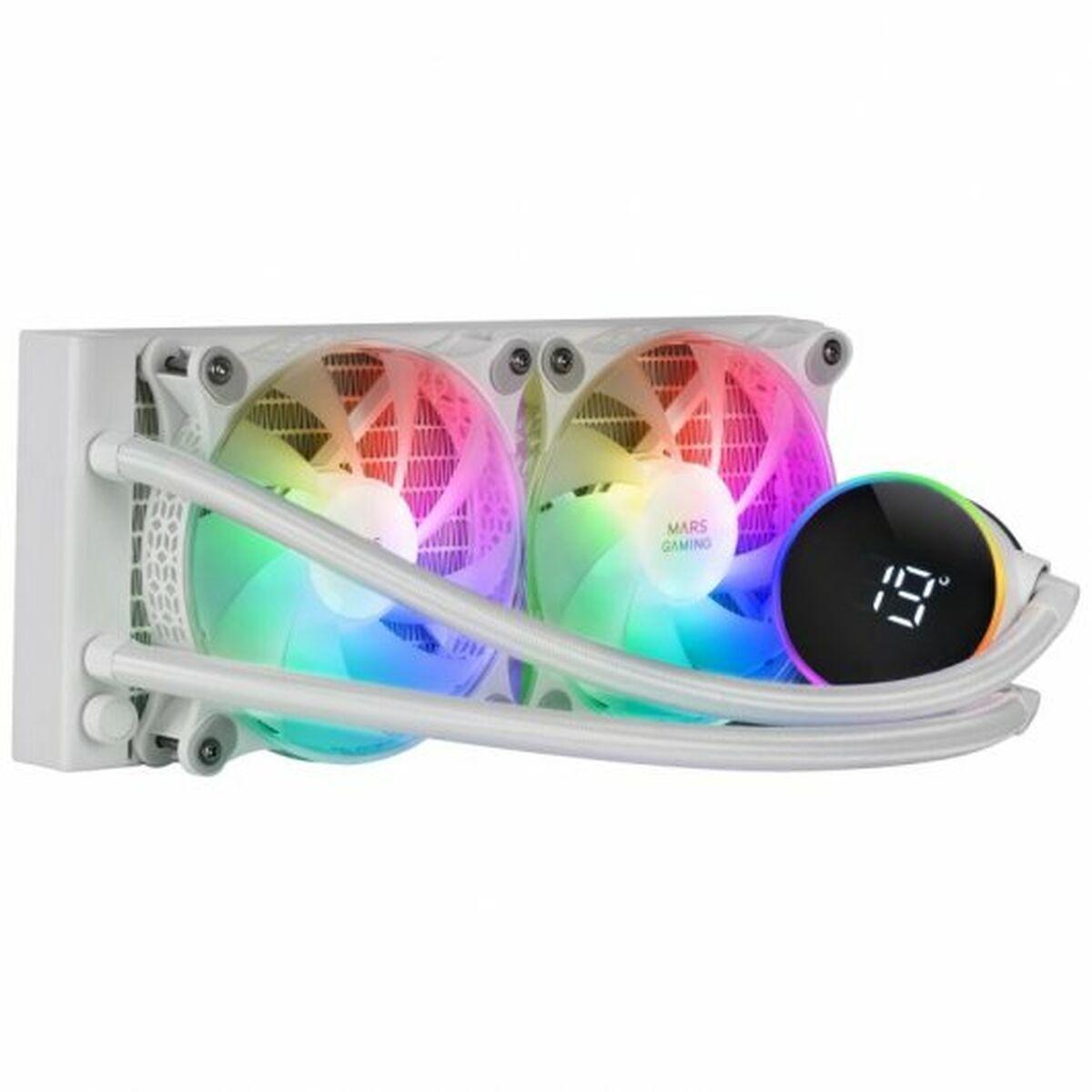 Mars Gaming ML-LCD240 væskekøler 240 mm - hvid RGB