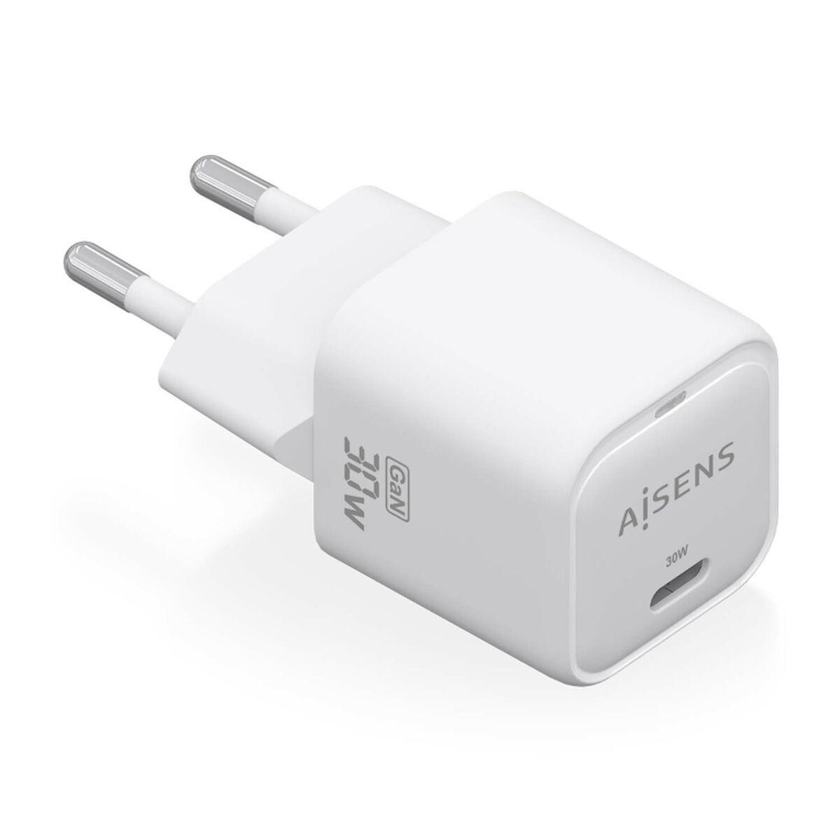 Aisens ASCH-30W1P018-W vægoplader - USB‑C 30 W, hvid