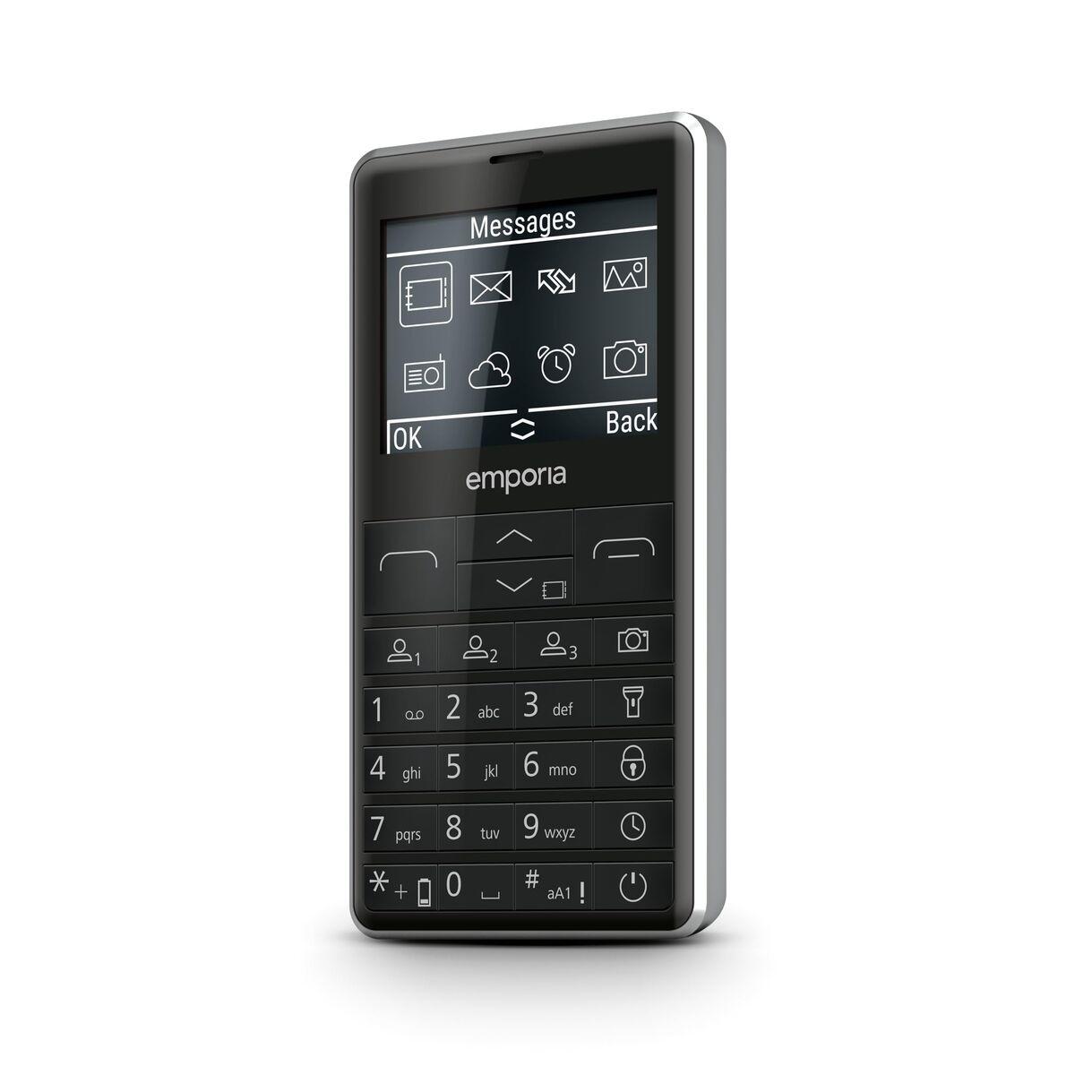 Emporia - klassisk trykknap mobiltelefon til ældre, sort