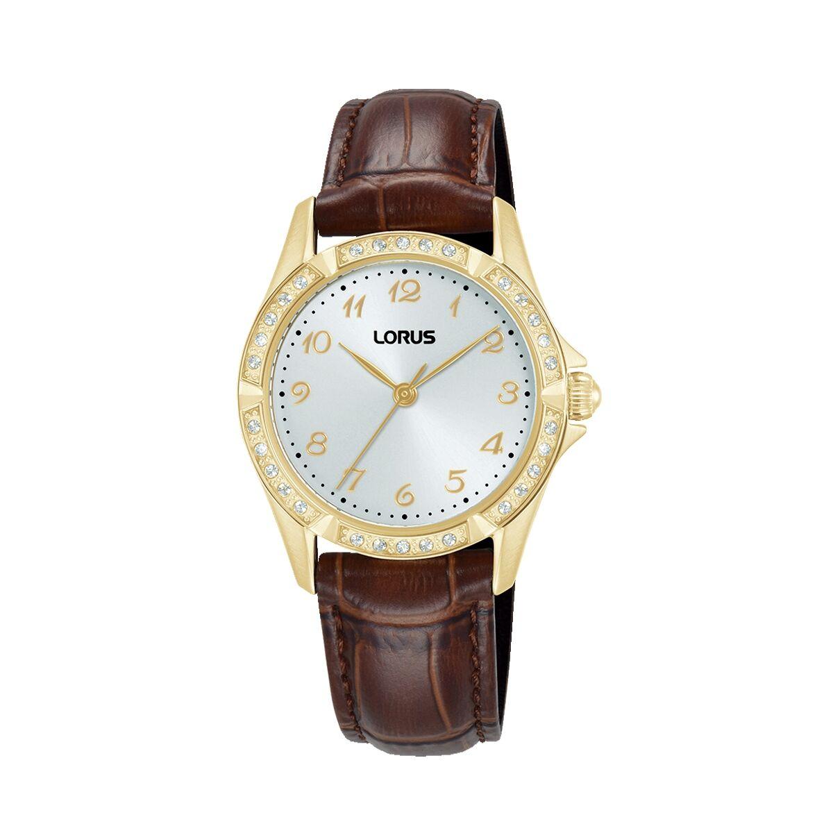 Lorus RG252YX9 dameur - armbåndsur med brun rem