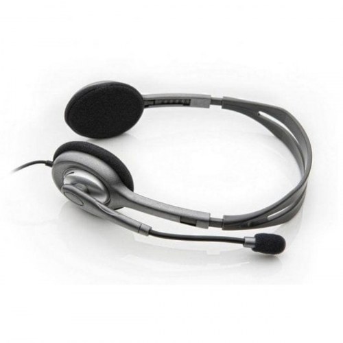 Logitech H110 kablet stereo headset med mikrofon - sort/grå