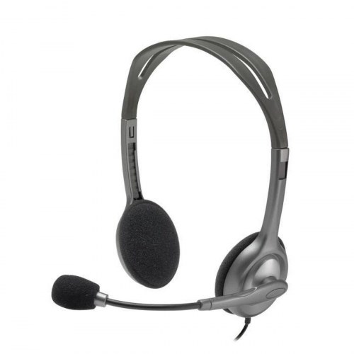Logitech H110 kablet stereo headset med mikrofon - sort/grå