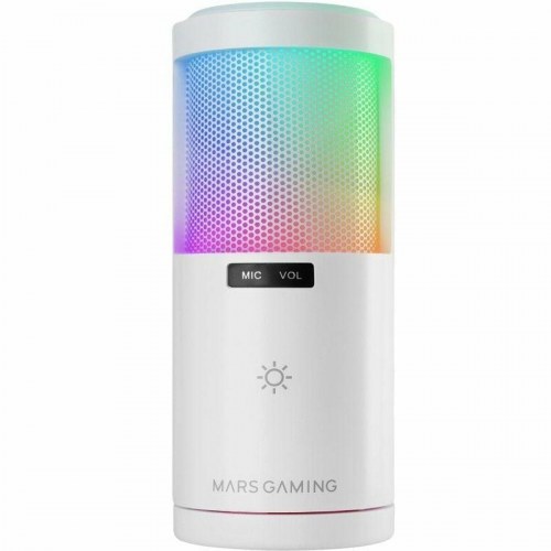 Mars Gaming MMICSCW USB mikrofon - hvid RGB til streaming og gaming