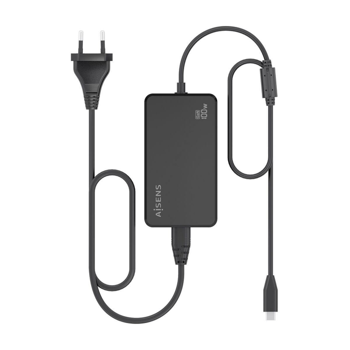 Aisens ASCH-1PD100D070-BK GaN bordoplader 100 W - USB-C, sort