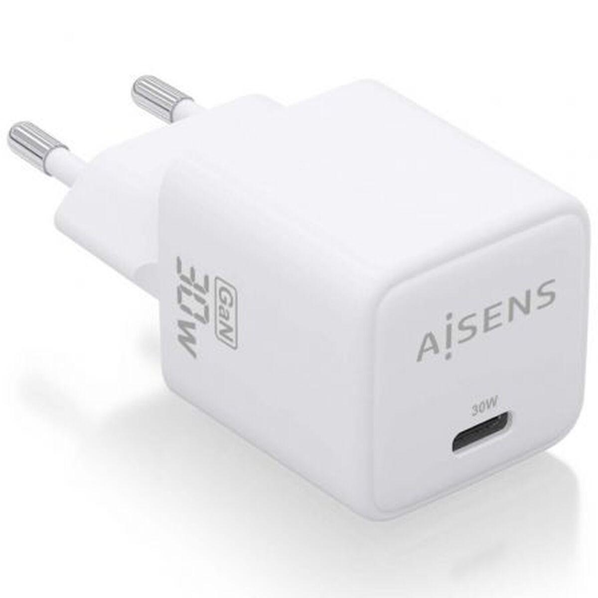 Aisens ASCH-30W1P035-W vægoplader - USB-C hurtig oplader 33 W, hvid
