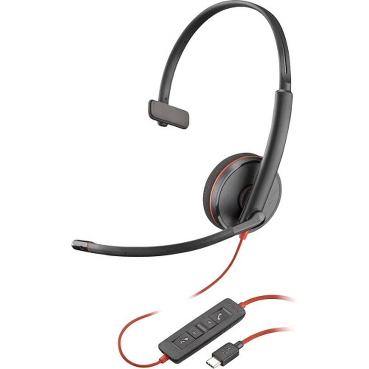 Poly 8X214A6 mono headset med mikrofon - USB/USB‑C - Sort billede
