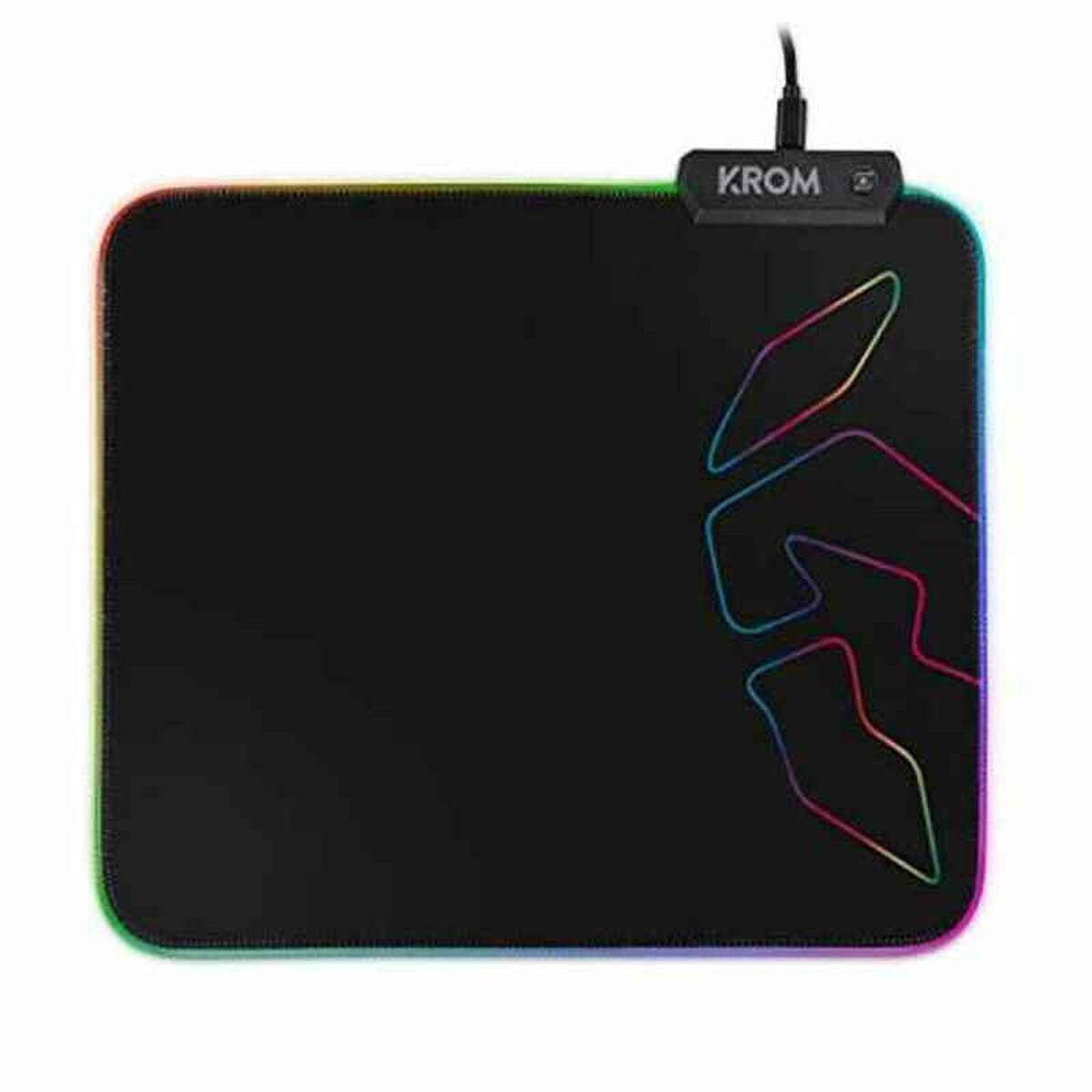 Krom Knout RGB gamingmusemåtte med LED - Sort (32 × 27 cm)