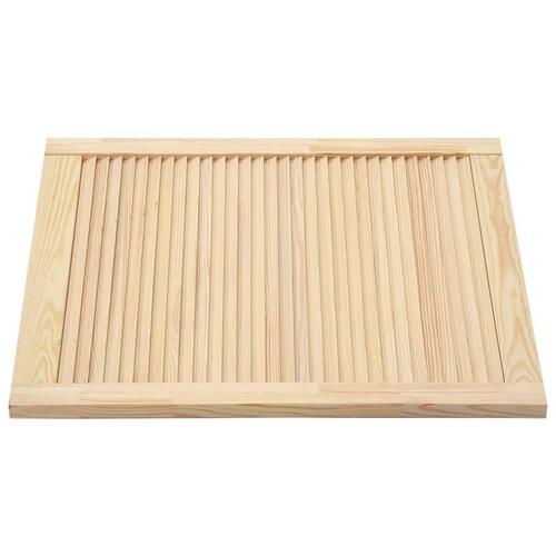 Skabslåger 2 stk. 69x59,4 cm lameldesign massivt fyrretræ
