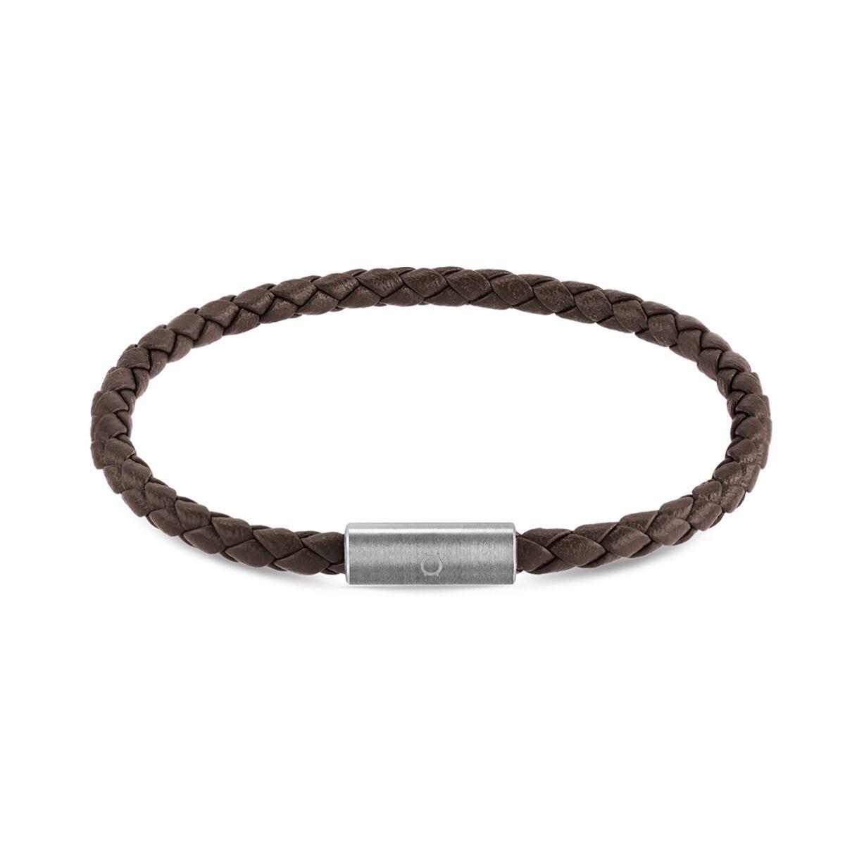 One Jewels OAMB5109LC-M armbånd til mænd - brun flettet læder