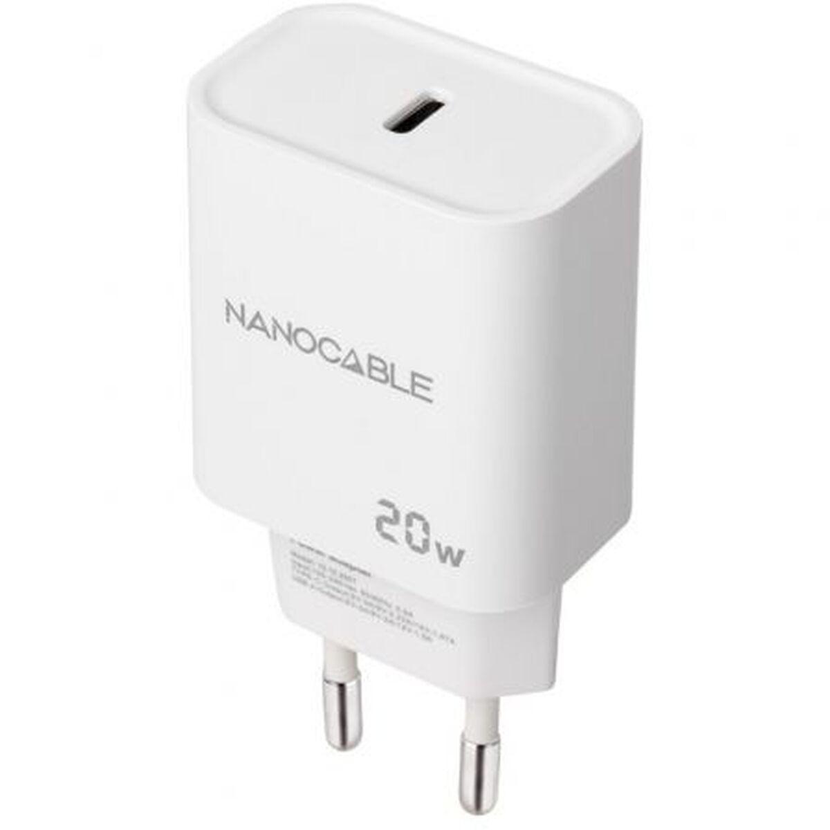 NANOCABLE 10.10.2005 vægoplader 20 W - hvid, USB + USB‑C