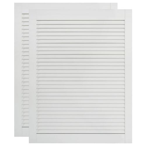 Skabslåger 2 stk. 69x49,4 cm lameldesign massivt fyr hvid