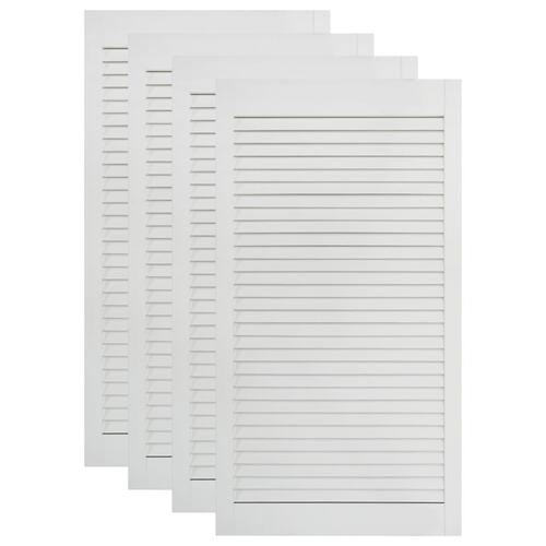 Skabslåger 4 stk. 99,3x39,4 cm lameldesign massivt fyr hvid