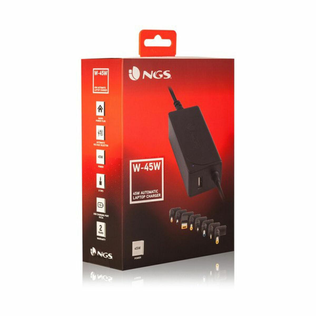 NGS W-45W laptop-oplader - 45 W, universal, sort