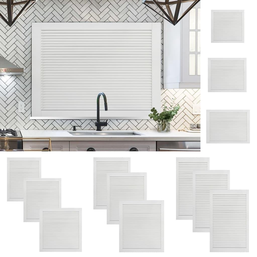 Skabslåger 2 stk. 99,3×59,4 cm - lameldesign i massivt fyr, hvid