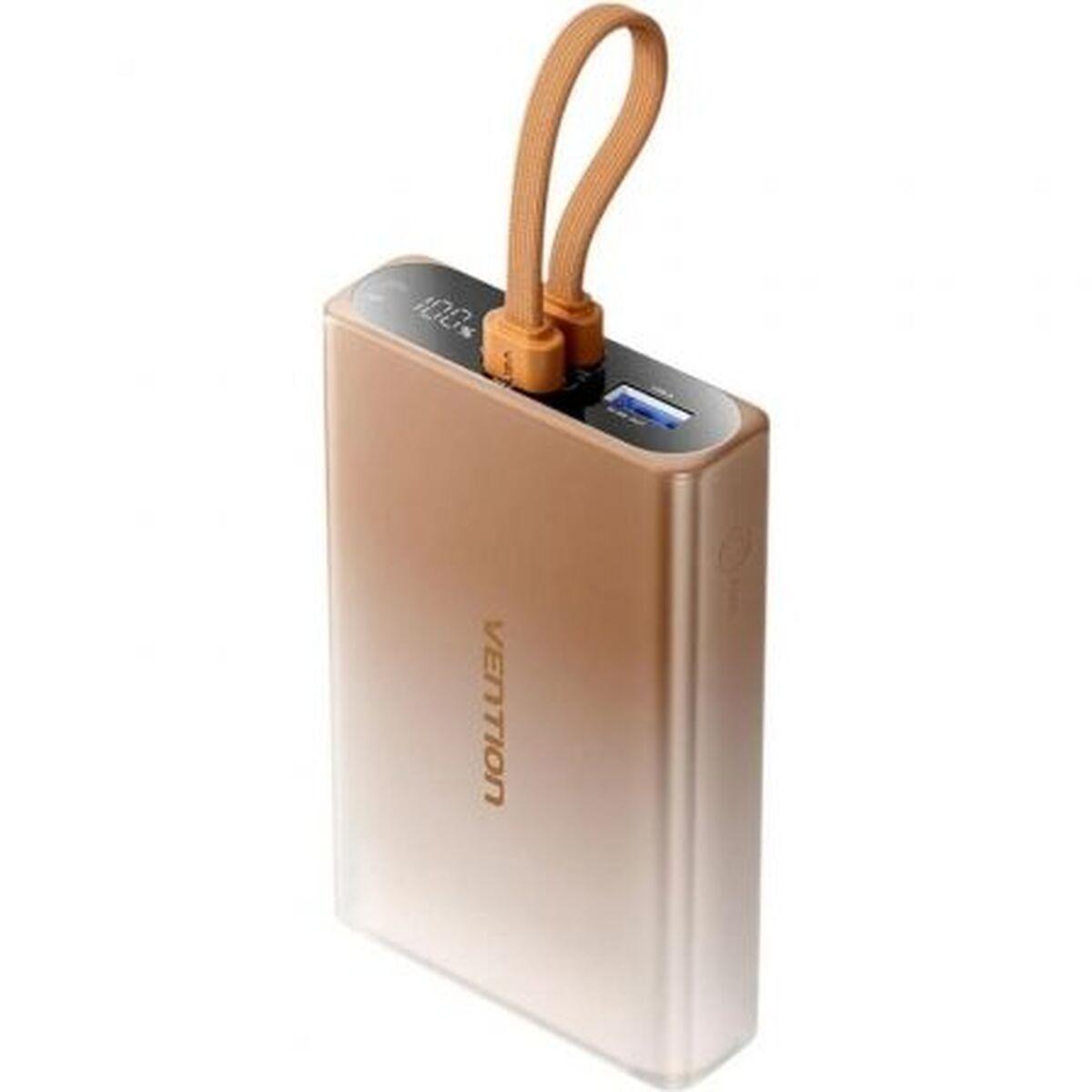 Powerbank Vention 10000 mAh USB-C + Lightning + USB-A 22,5W z wyswietlaczem LED miedziany