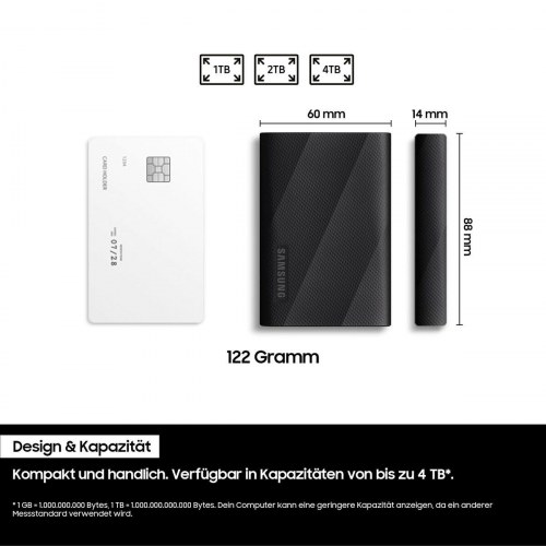 Samsung T9 bærbar SSD 1 TB - ekstern harddisk (USB 3.2)