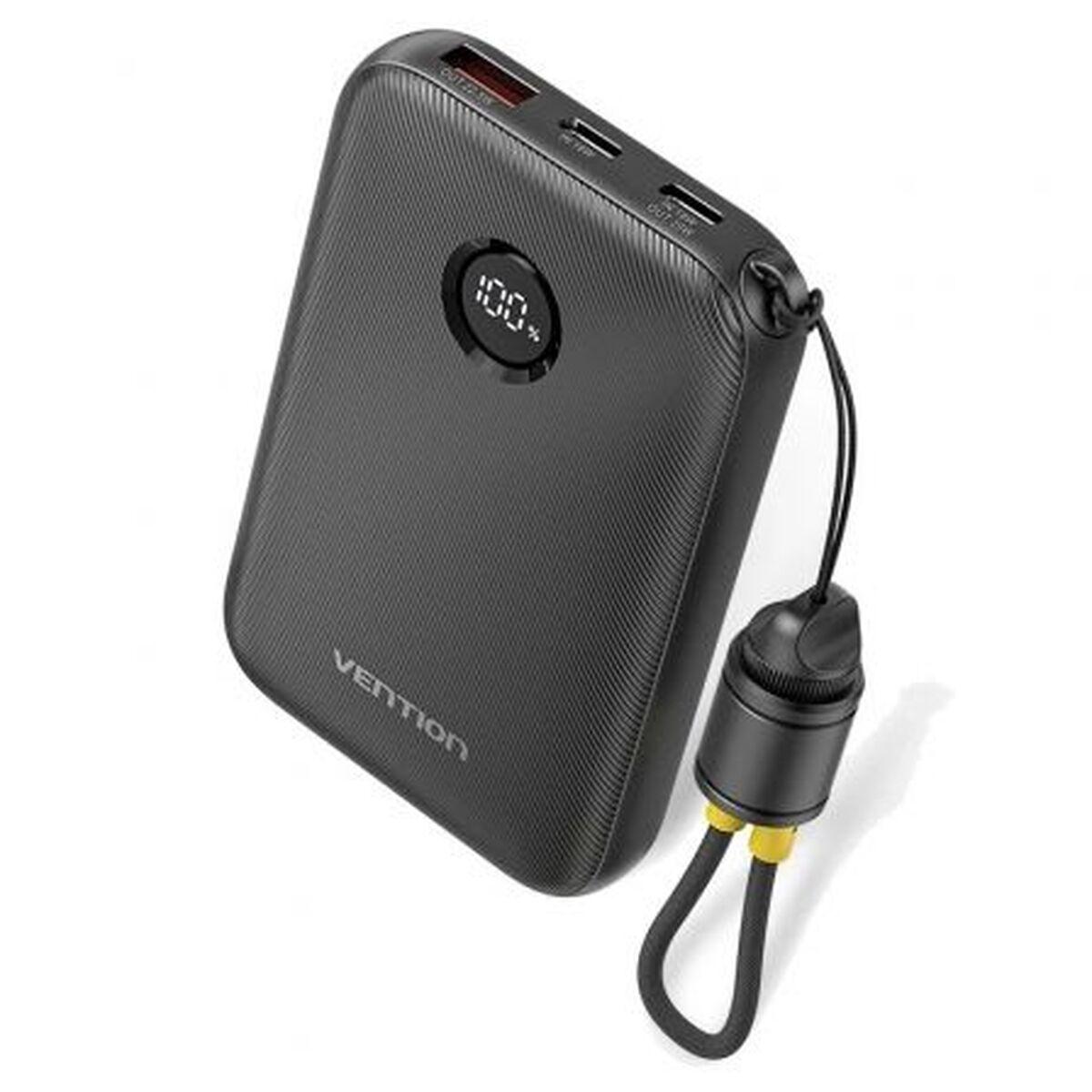 Powerbank Vention 10000mAh 2 x USB-C 1x USB-A z wyswietlaczem 22,5W czarny